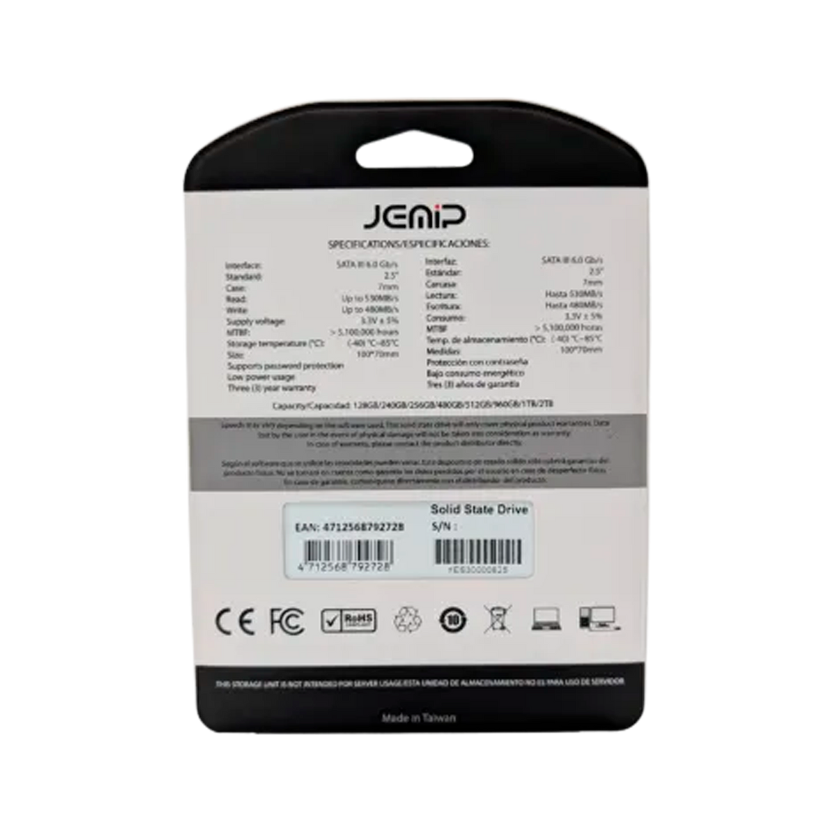 DISCO SOLIDO 2TB JEMIP SD125MI SSD SATA 3