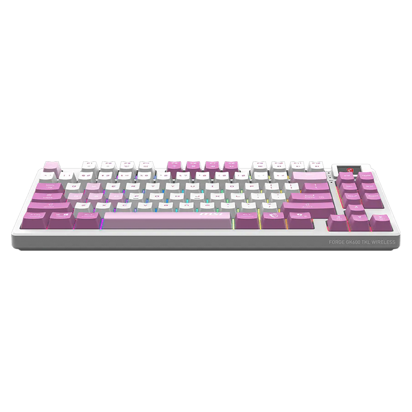 TECLADO MSI FORGE GK600 TKL WIRELESS VIOLET MECANICO