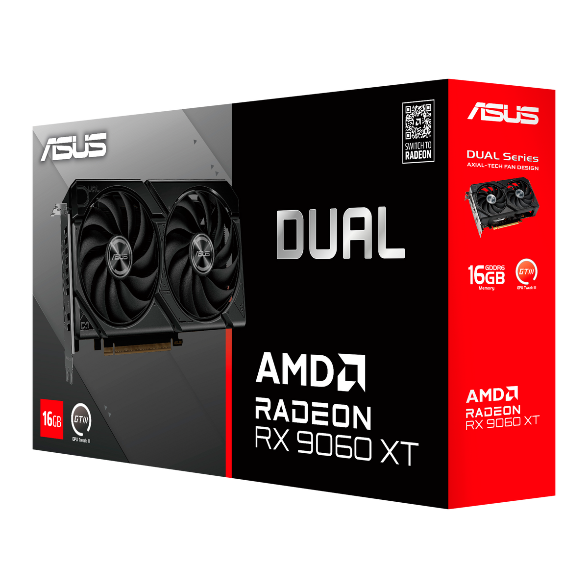 TARJETA DE VIDEO ASUS AMD RX 9060 XT OC EDITION 16GB DUAL
