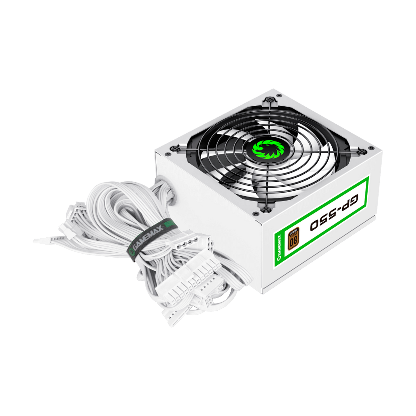 FUENTE CERTIFICADA GAMEMAX 550W GP-550 80+ BRONCE BLANCA
