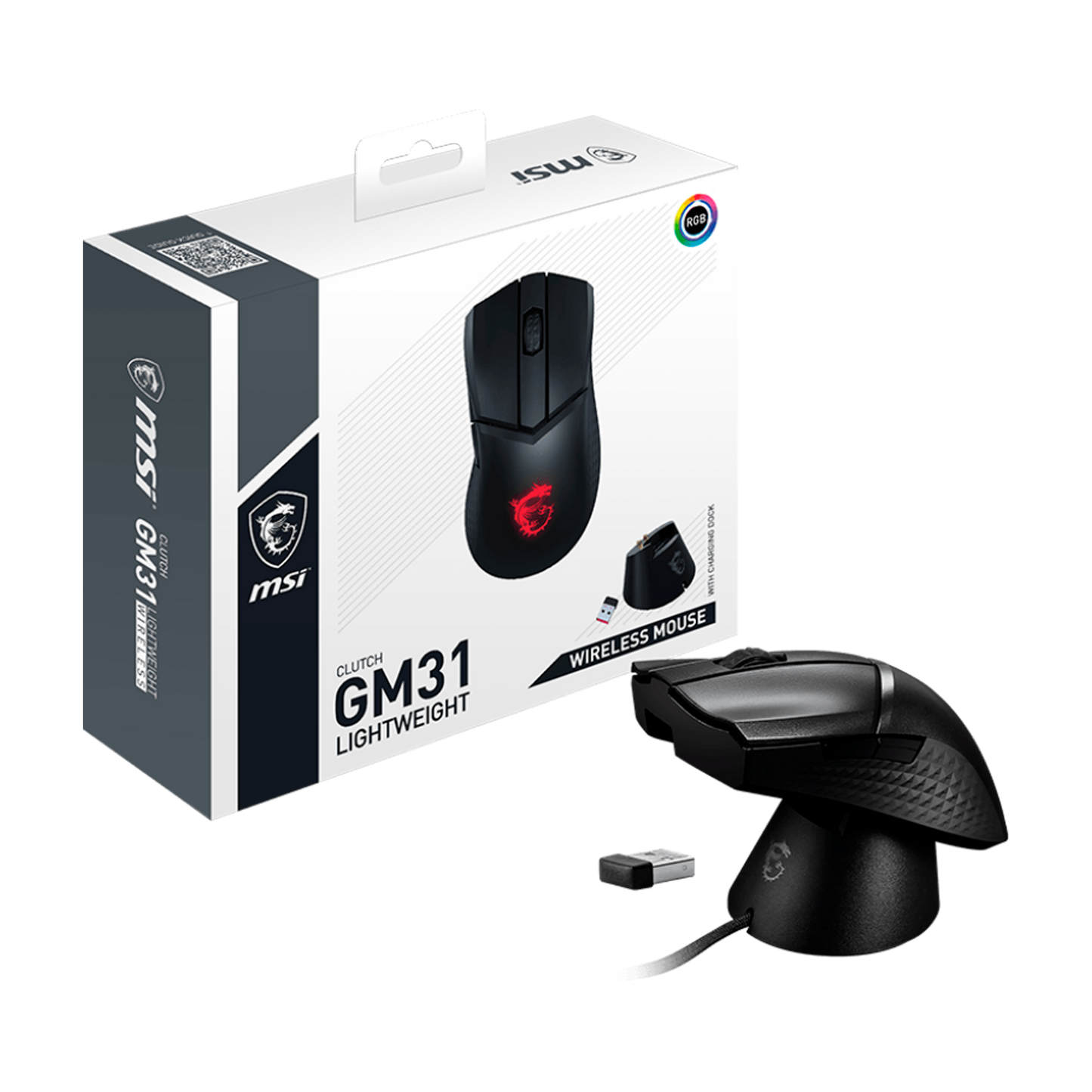 MOUSE MSI CLUTCH GM31 LIGHTWEIGHT INALAMBRICO