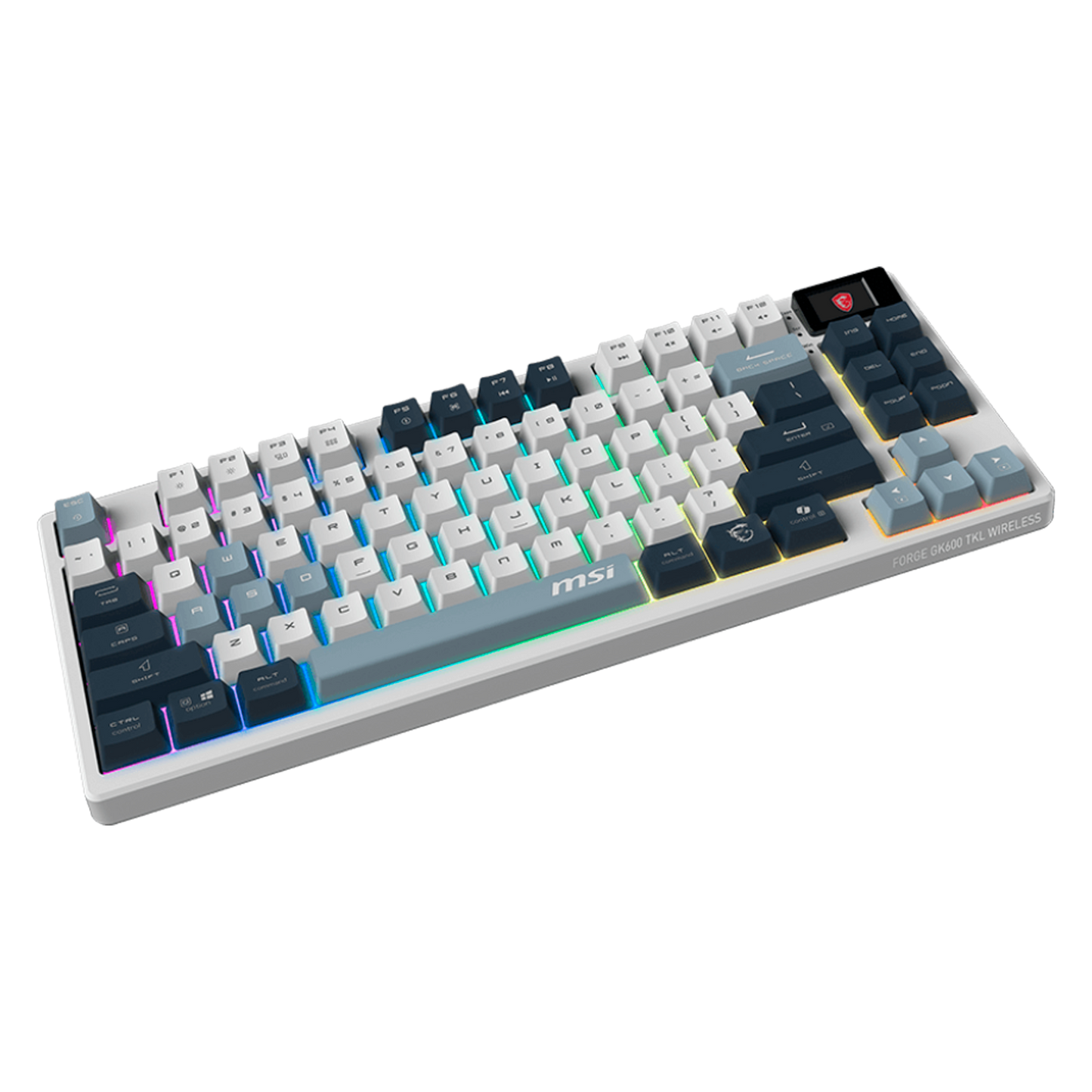 TECLADO MSI FORGE GK600 TKL WIRELESS SKY MECANICO