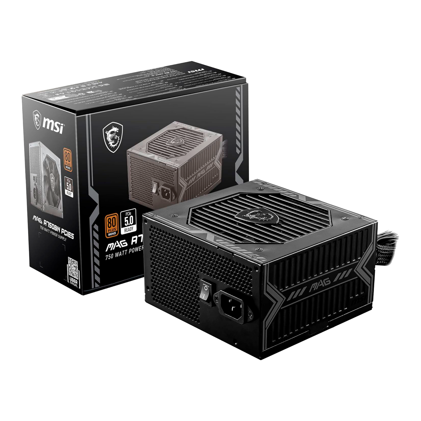 FUENTE CERTIFICADA MSI 750W MAG A750BN PCIE5 BRONCE