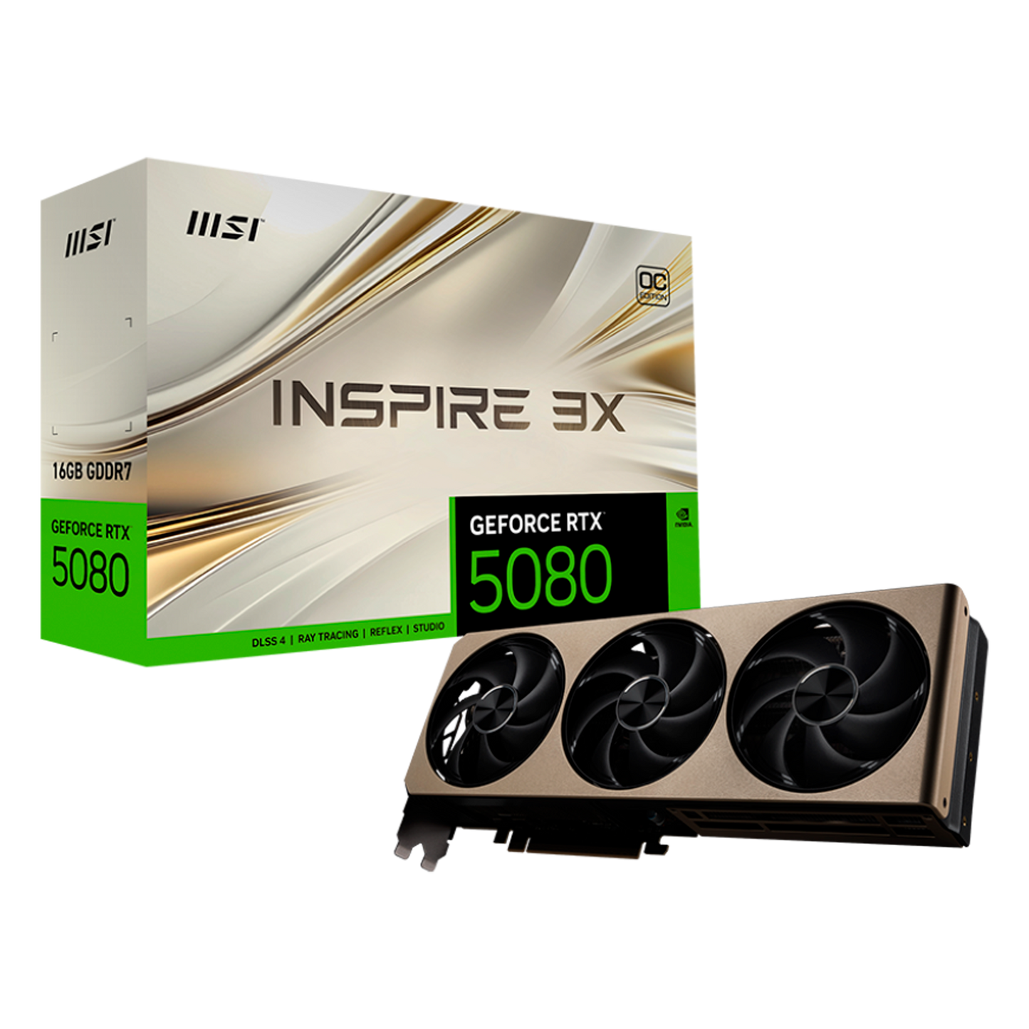 TARJETA DE VIDEO MSI RTX 5080 16G INSPIRE 3X OC