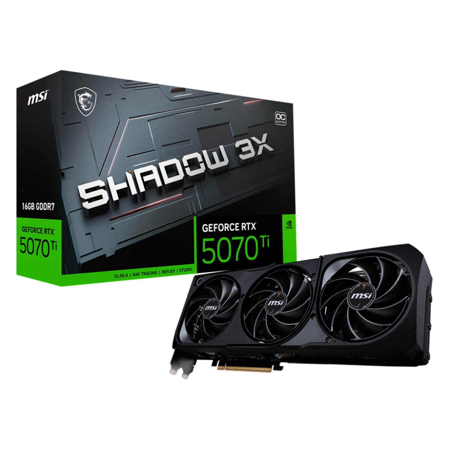 TARJETA DE VIDEO MSI RTX 5070 Ti 16G SHADOW 3X OC