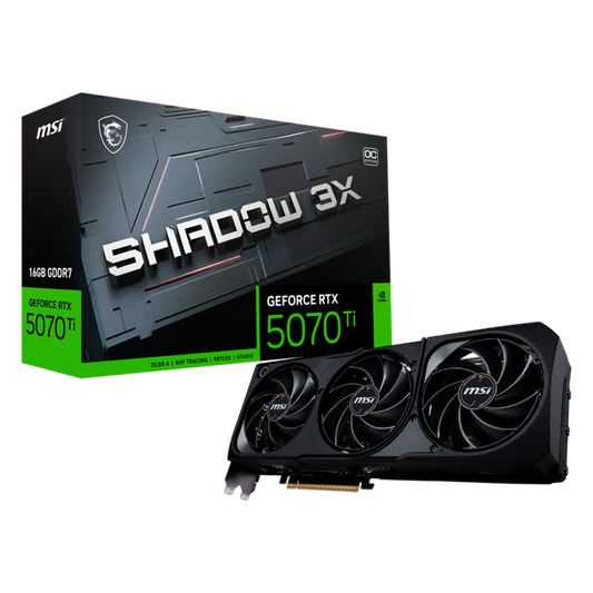 TARJETA DE VIDEO MSI RTX 5070 Ti 16G SHADOW 3X OC