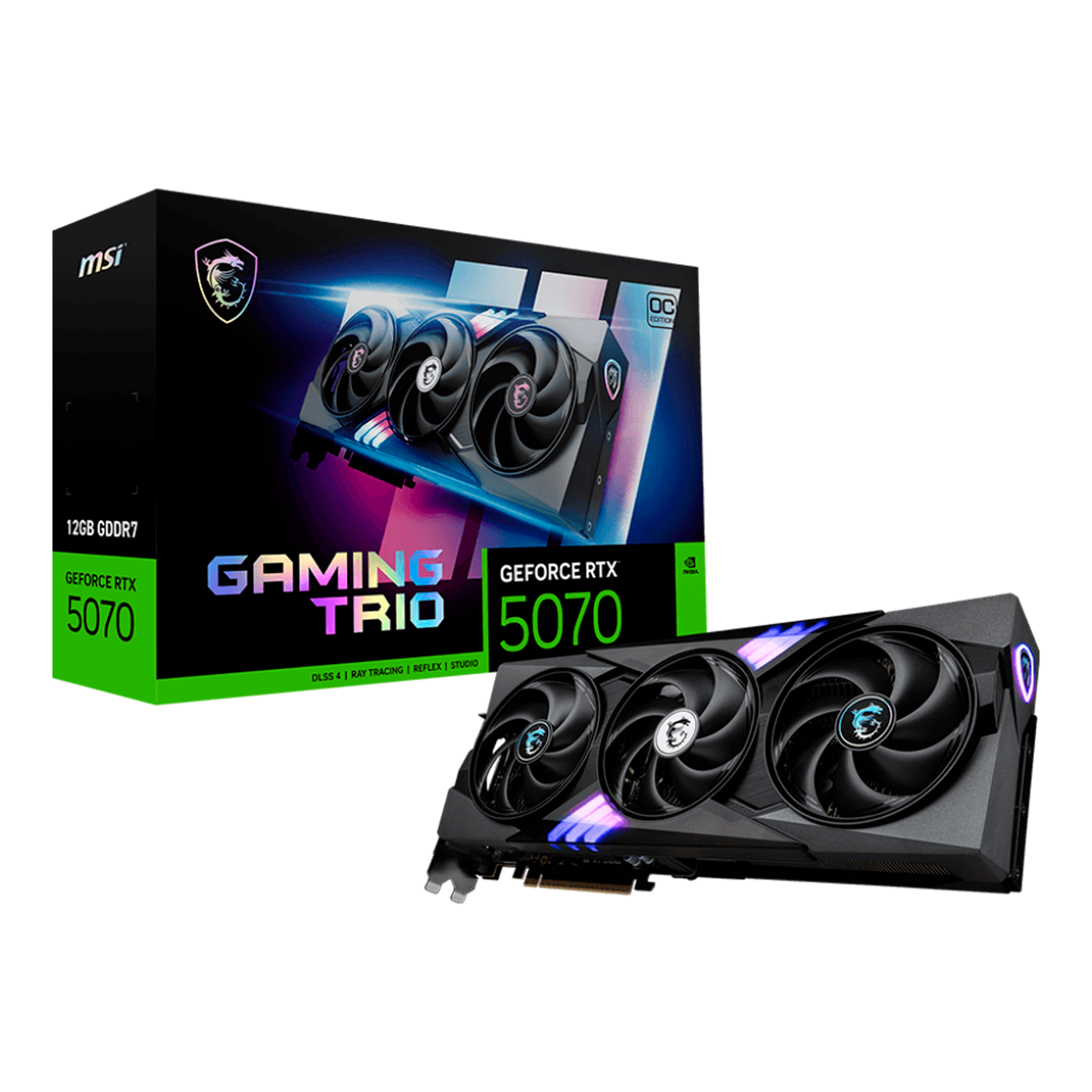 TARJETA DE VIDEO MSI RTX 5070 12G GAMING TRIO OC