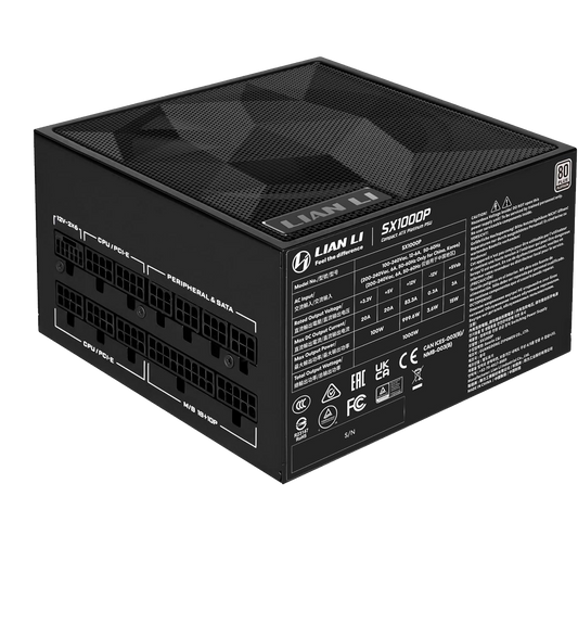 FUENTE CERTIFICADA 1000W LIAN LI SX1000P ATX 3.1 80 PLUS PLATINUM