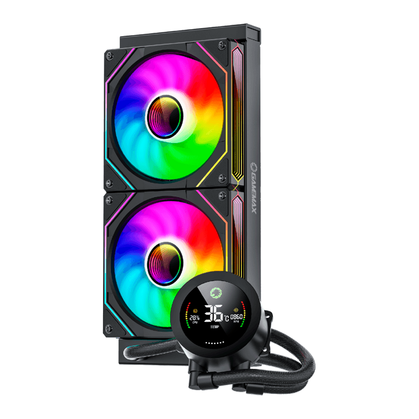 REFRIGERACION LIQUIDA GAMEMAX ICEBURG 240 DIGITAL NEGRA