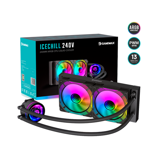 REFRIGERACION LIQUIDA GAMEMAX ICE CHILL 240V NEGRO