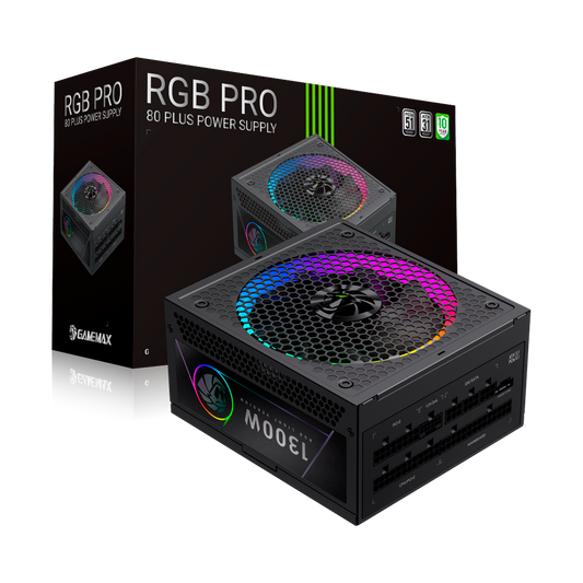 FUENTE CERTIFICADA GAMEMAX 1300W RGB PRO 1300P 80+ PLATINIUM
