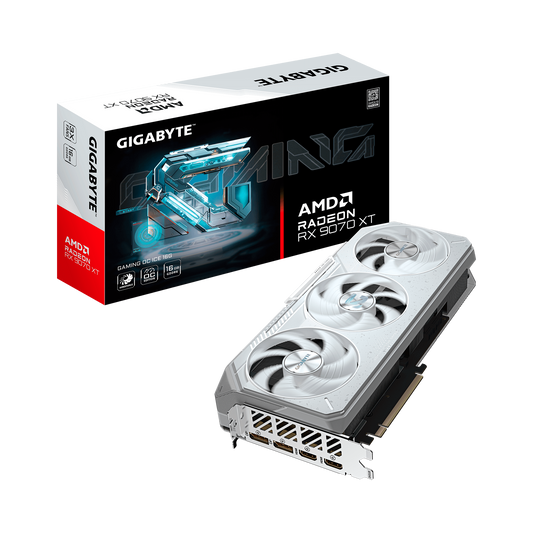 TARJETA DE VIDEO GIGABYTE RX 9070 XT GAMING OC ICE 16G