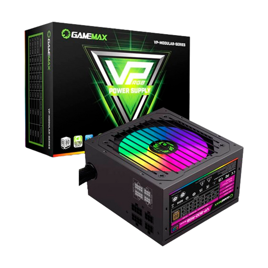 FUENTE CERTIFICADA GAMEMAX 800W VP 800 RGB 80+ BRONCE