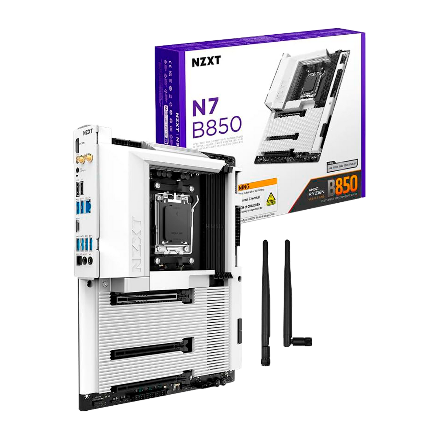 TARJETA MADRE NZXT N7 B850 AM5 BLANCA
