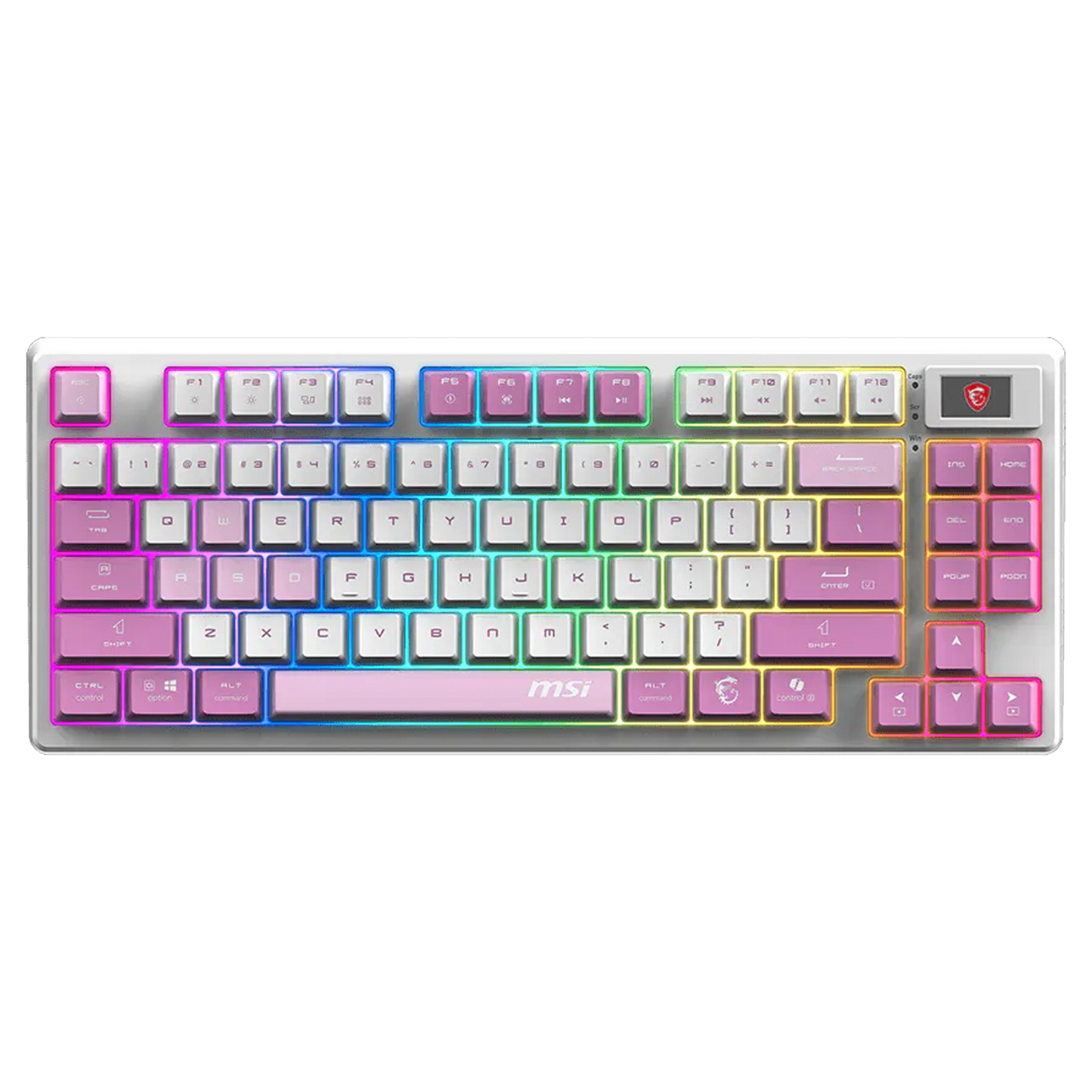 TECLADO MSI FORGE GK600 TKL WIRELESS VIOLET MECANICO