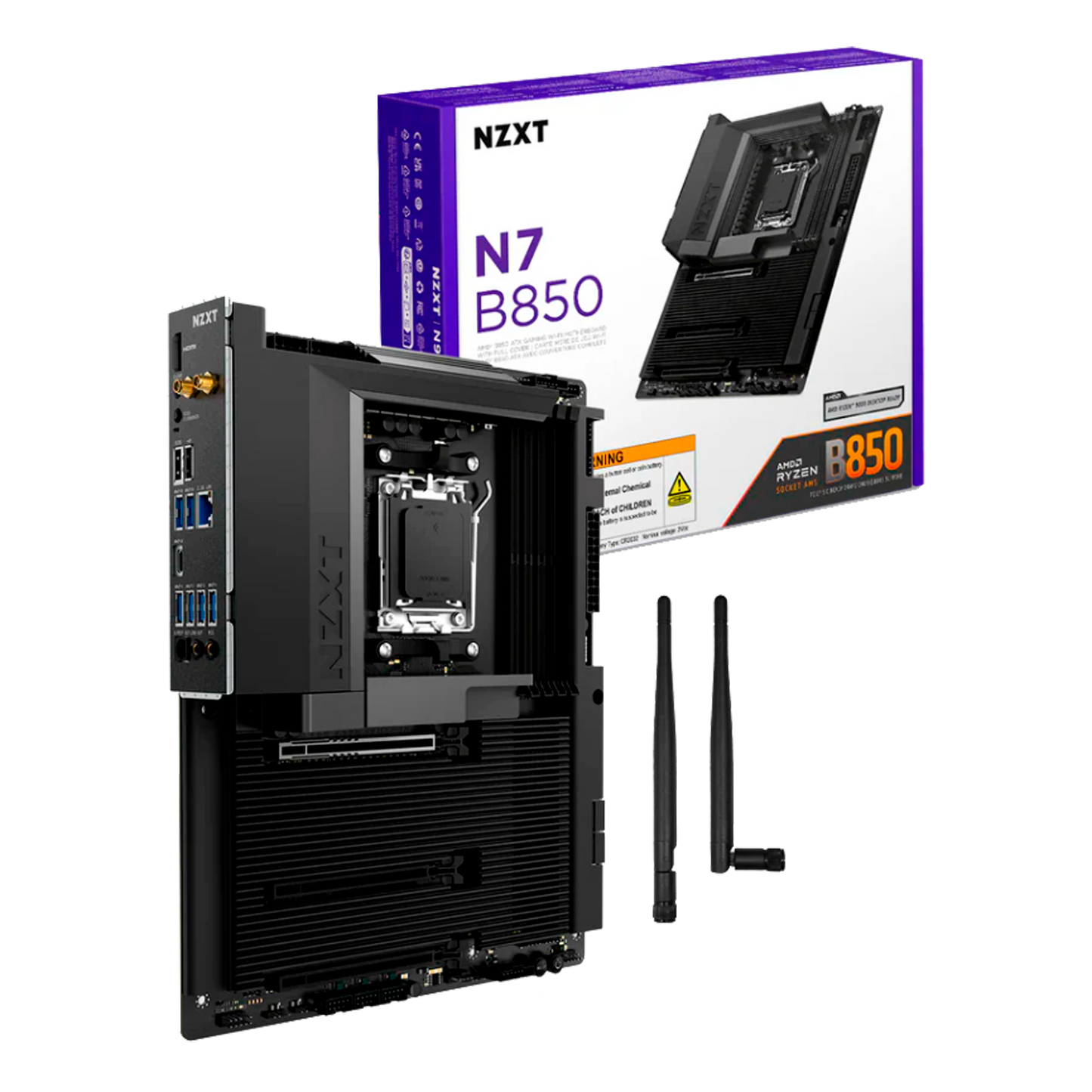 TARJETA MADRE NZXT N7 B850 AM5 NEGRA