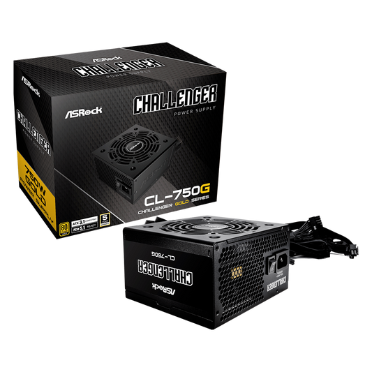 FUENTE DE PODER ASROCK 750W GAMING CL-750G ATX 3.1 GOLD