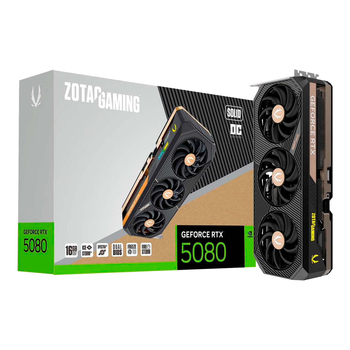 TARJETA DE VIDEO ZOTAC RTX 5080 SOLID 16GB GDDR7