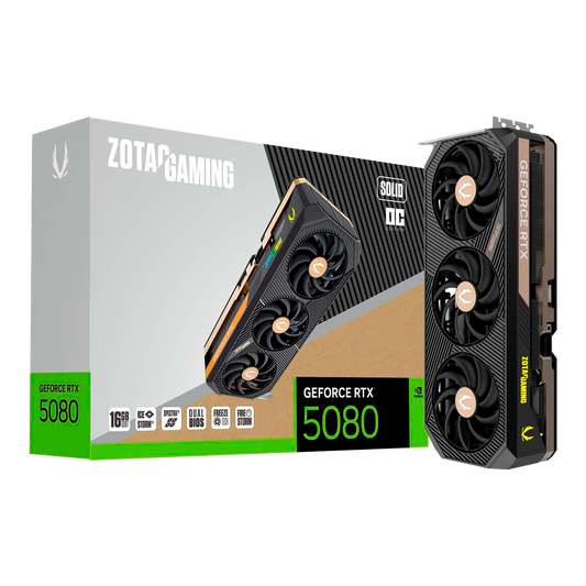 TARJETA DE VIDEO ZOTAC RTX 5080 SOLID 16GB GDDR7