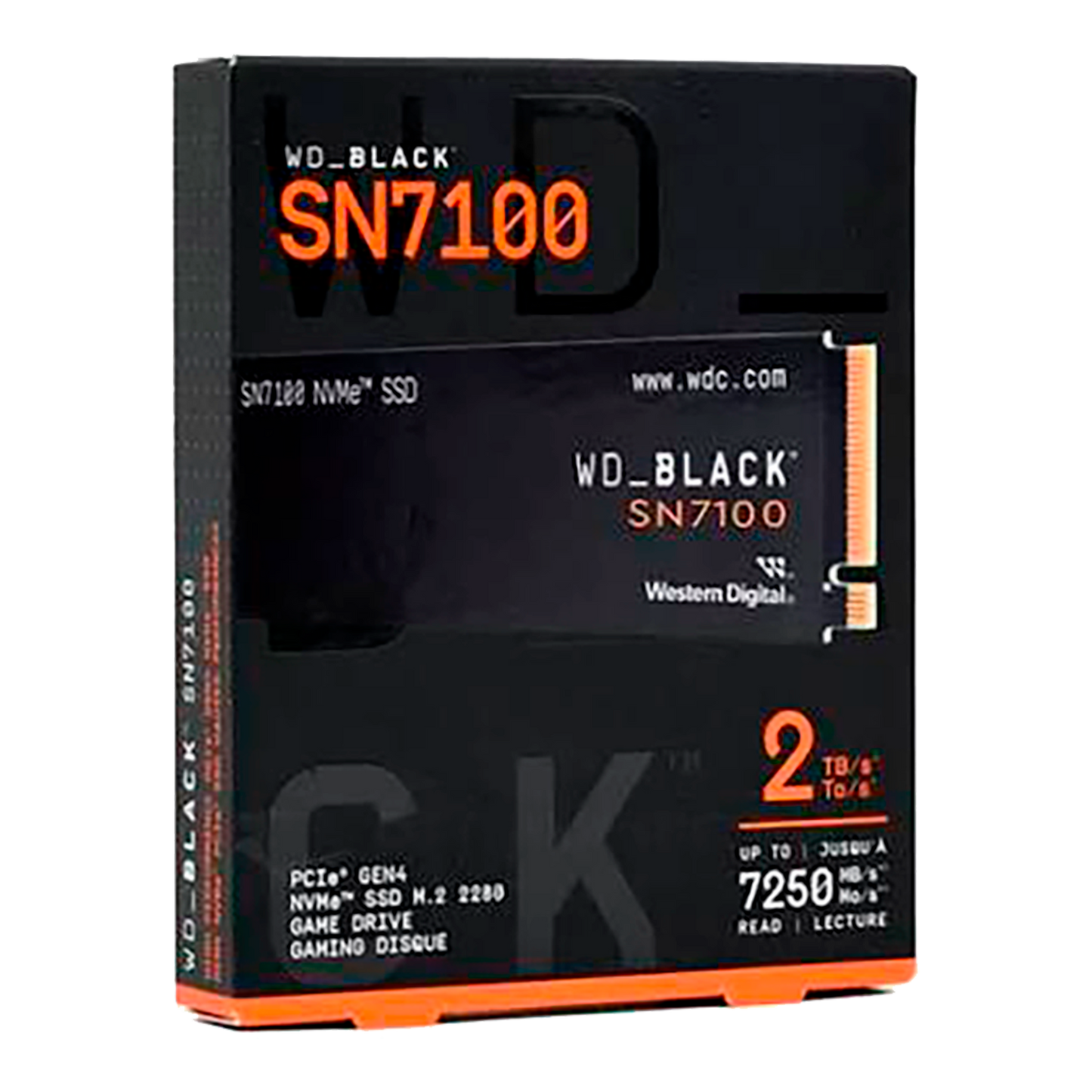 Disco M.2 2TB WESTER DIGITAL SN7100 BLACK PCIe 4.0 NVMe
