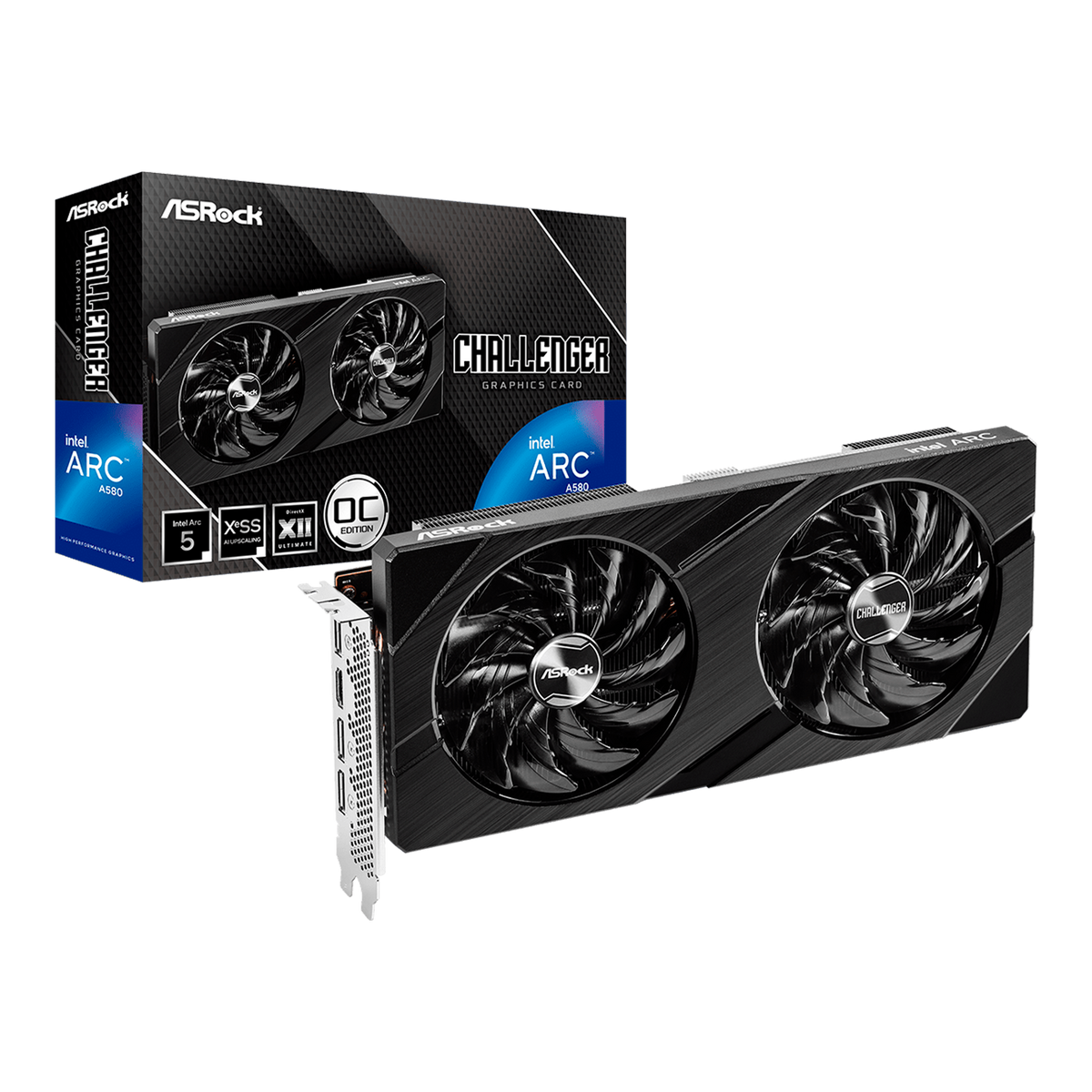 TARJETA DE VIDEO ASROCK INTEL ARC A580 CHALLENGER 8GB