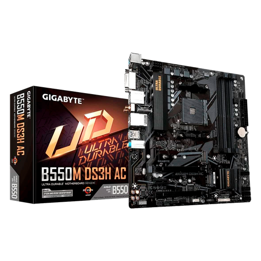 TARJETA MADRE GIGABYTE B550M DS3H AC AM4