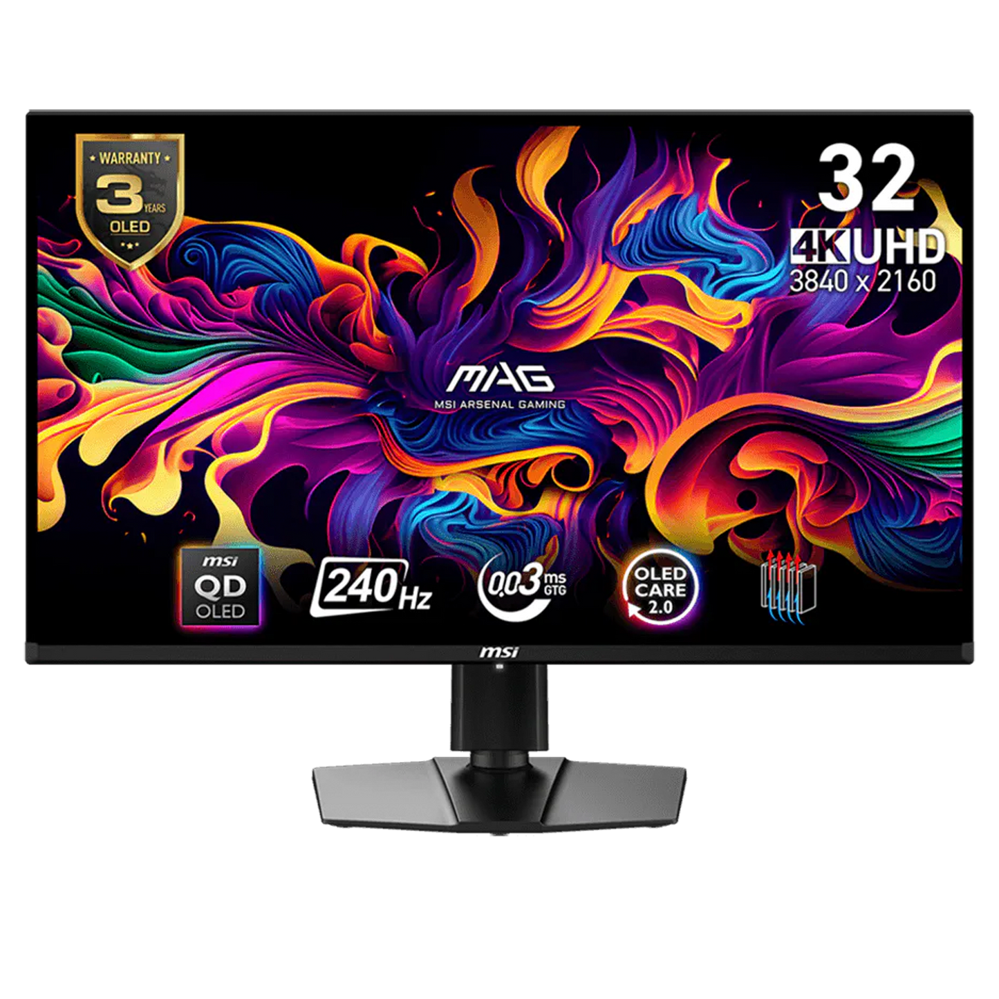 MONITOR MSI 32 PULGADAS MAG 321UPX QD-OLED PLANO 4K 240HZ