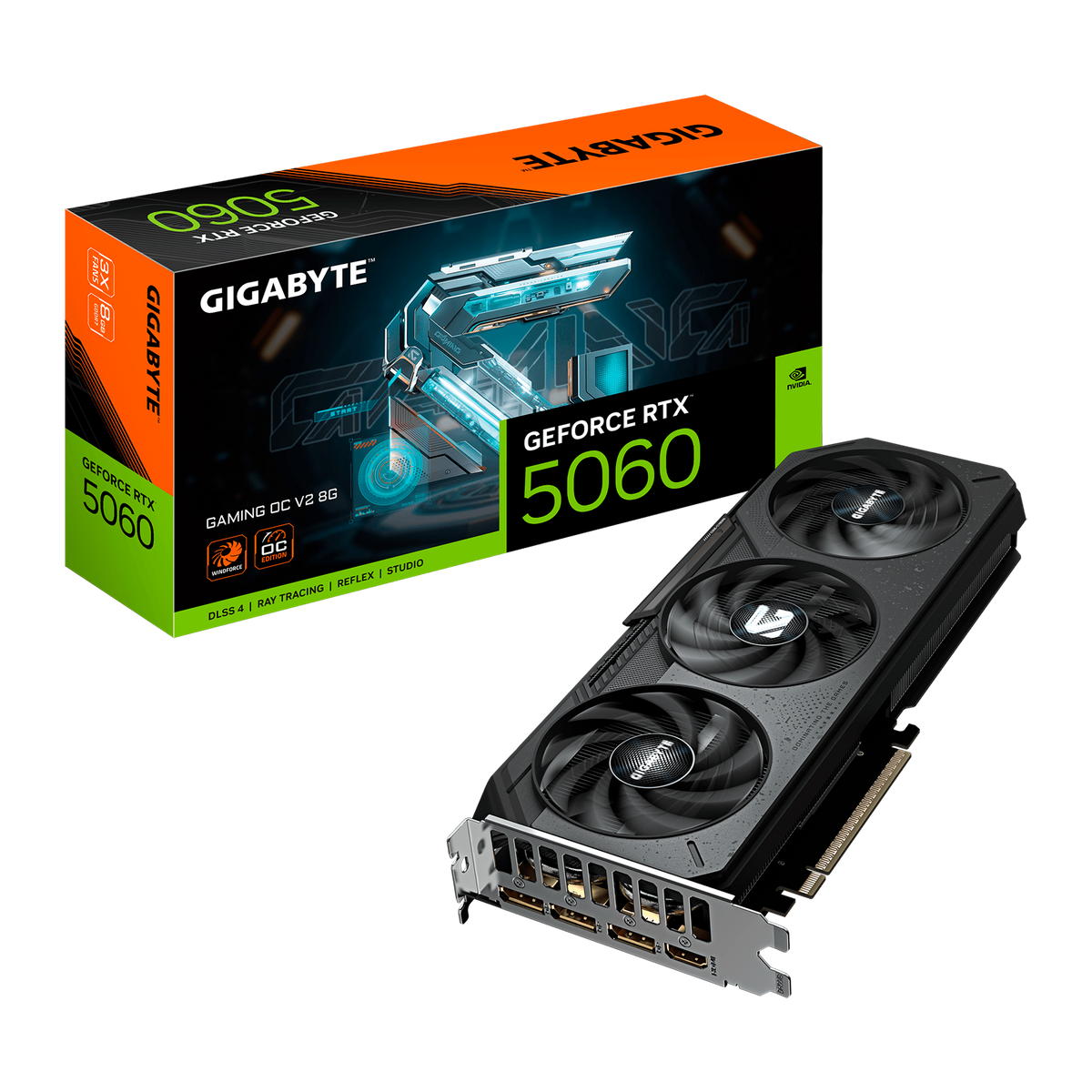 TARJETA DE VIDEO GIGABYTE RTX 5060 GAMING OC V2 8G