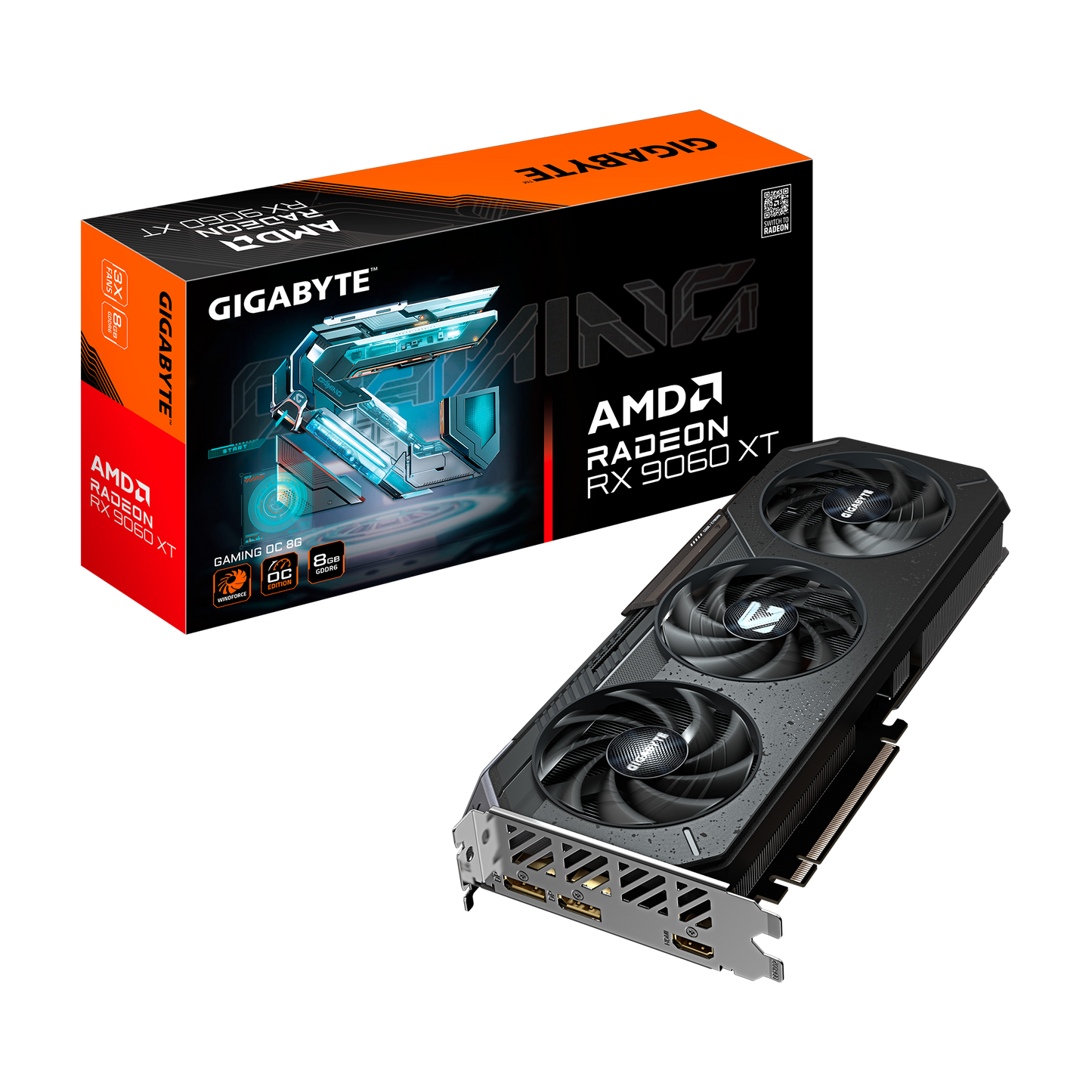 TARJETA DE VIDEO GIGABYTE AMD RX 9060 XT GAMING OC 8G