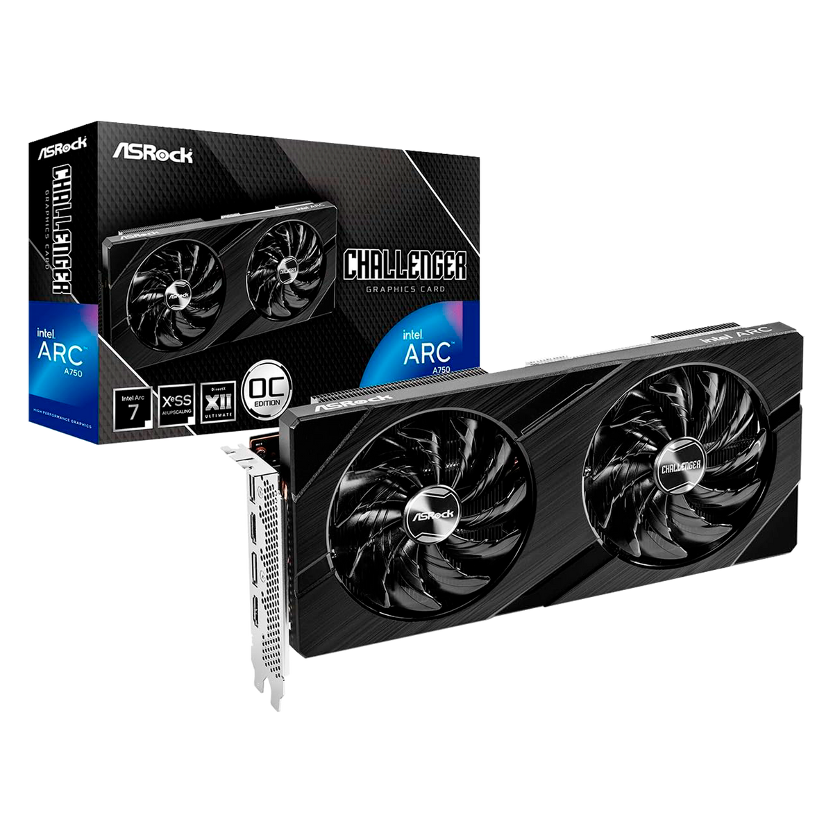 TARJETA DE VIDEO ASROCK INTEL ARC A750 CHALLENGER 8GB