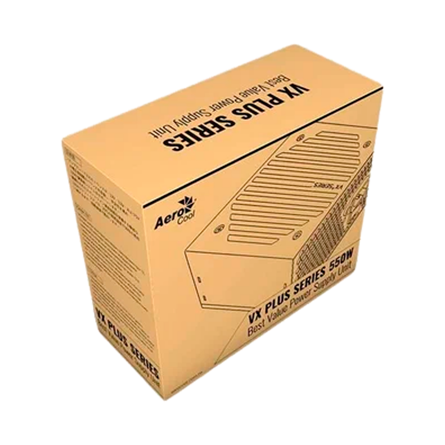 FUENTE CERTIFICADA 550W AEROCOOL VX PLUS STEALTH BRONCE