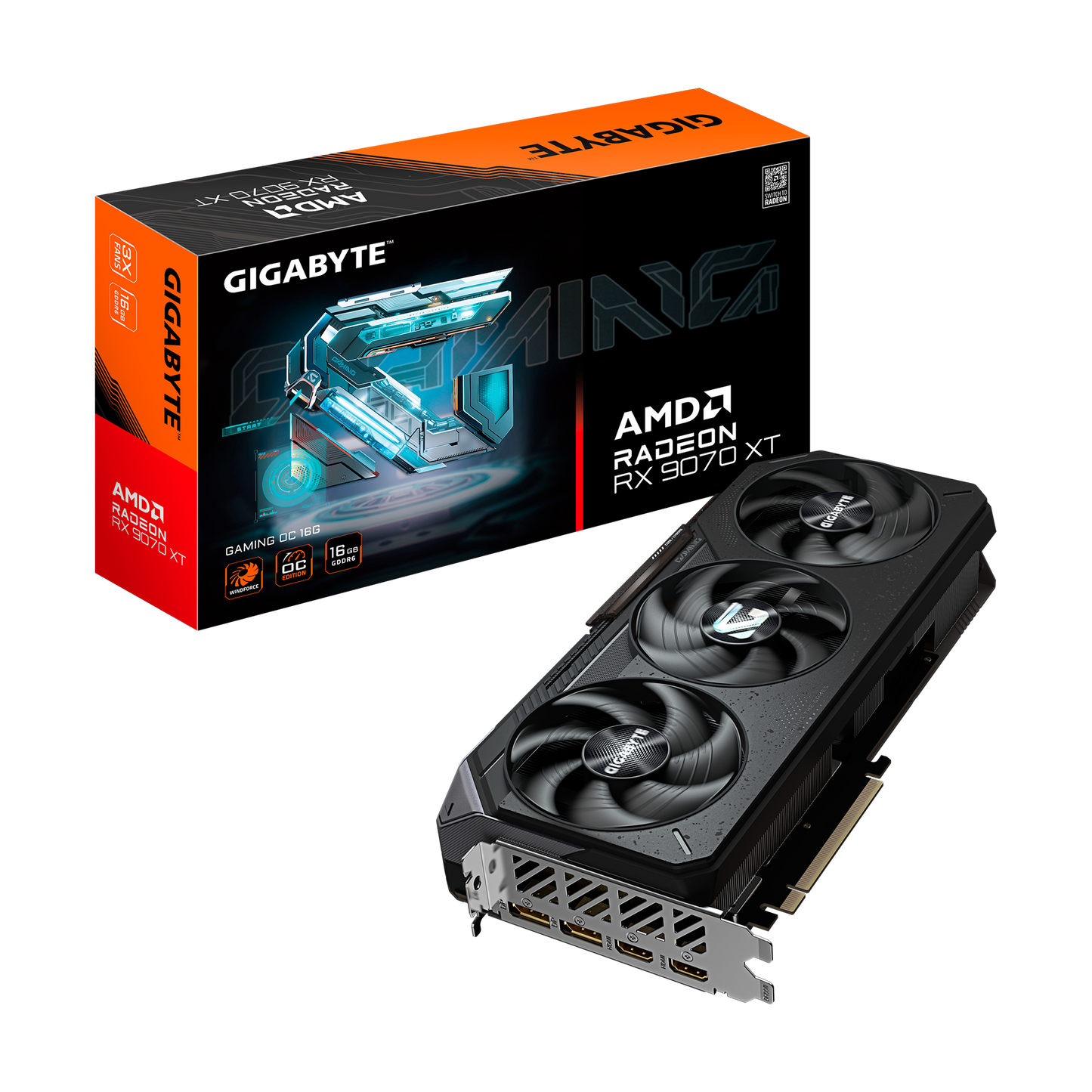 TARJETA DE VIDEO GIGABYTE RX 9070 XT GAMINGOC 16G