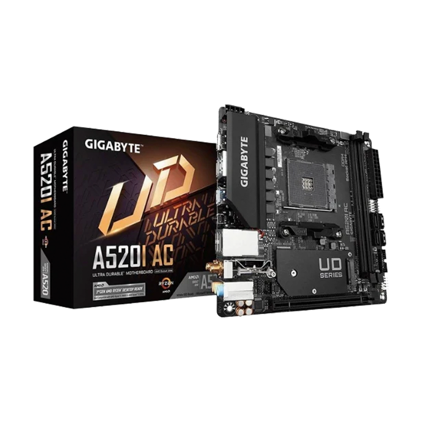 TARJETA MADRE GIGABYTE A520I AC AM4