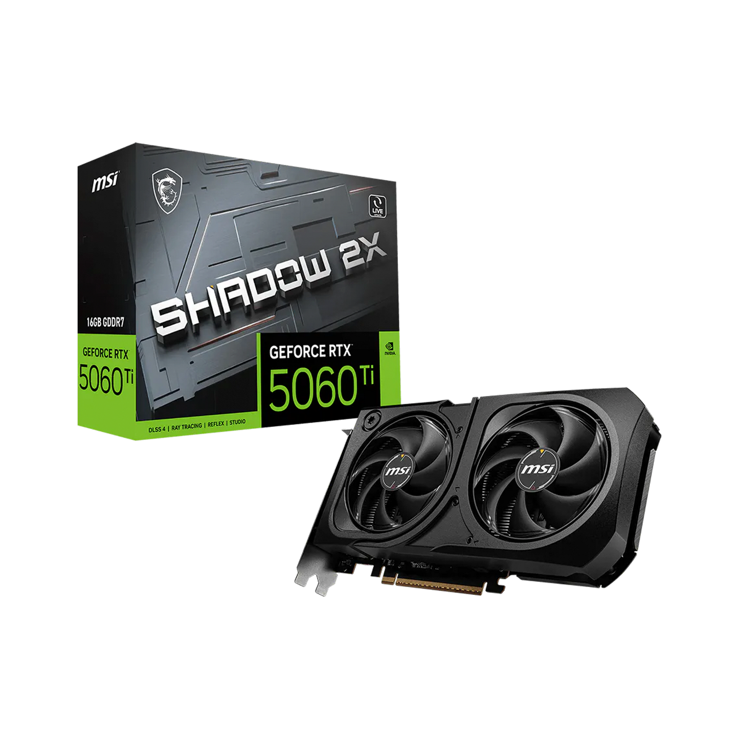 TARJETA DE VIDEO MSI RTX 5060 Ti 16G SHADOW 2X PLUS