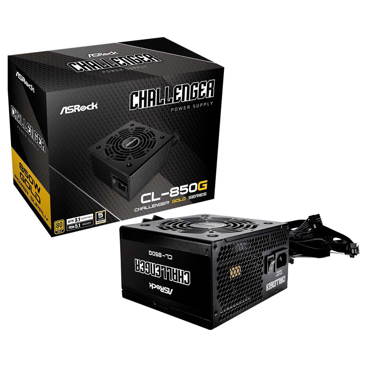 FUENTE DE PODER ASROCK 850W GAMING CL-850G ATX 3.1 GOLD
