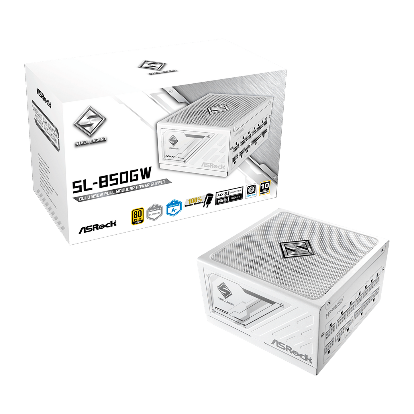 FUENTE DE PODER ASROCK 850W GAMING SL-850GW ATX 3.1 GOLD MODULAR