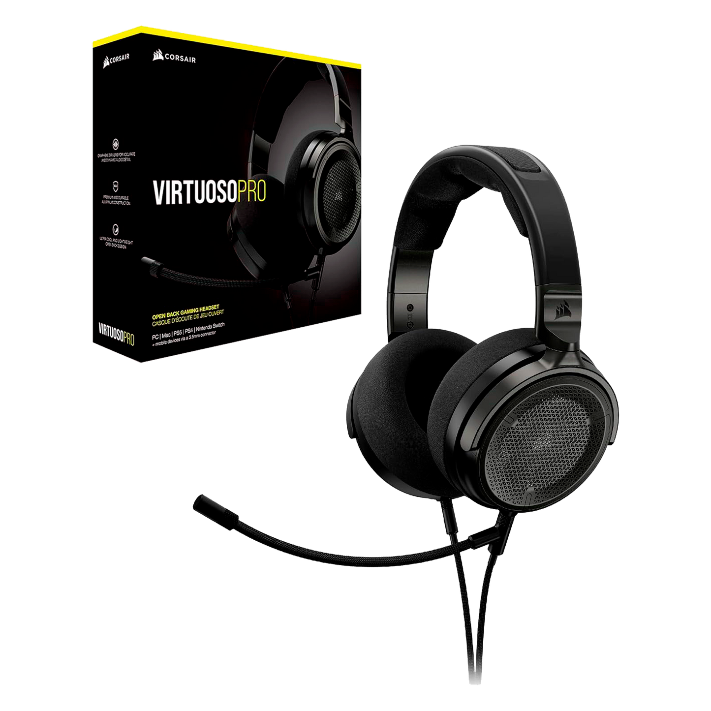 AUDIFONOS CORSAIR GAMING VIRTUOSO PRO NEGRO