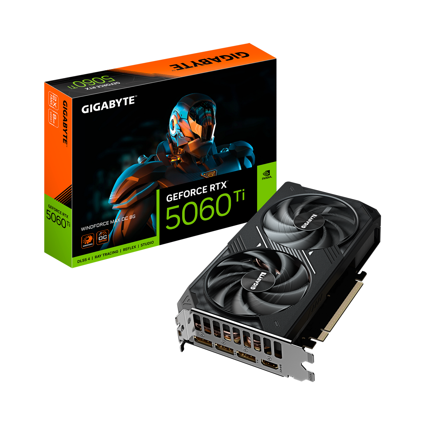 TARJETA DE VIDEO GIGABYTE RTX 5060 Ti WINDFORCE 8G