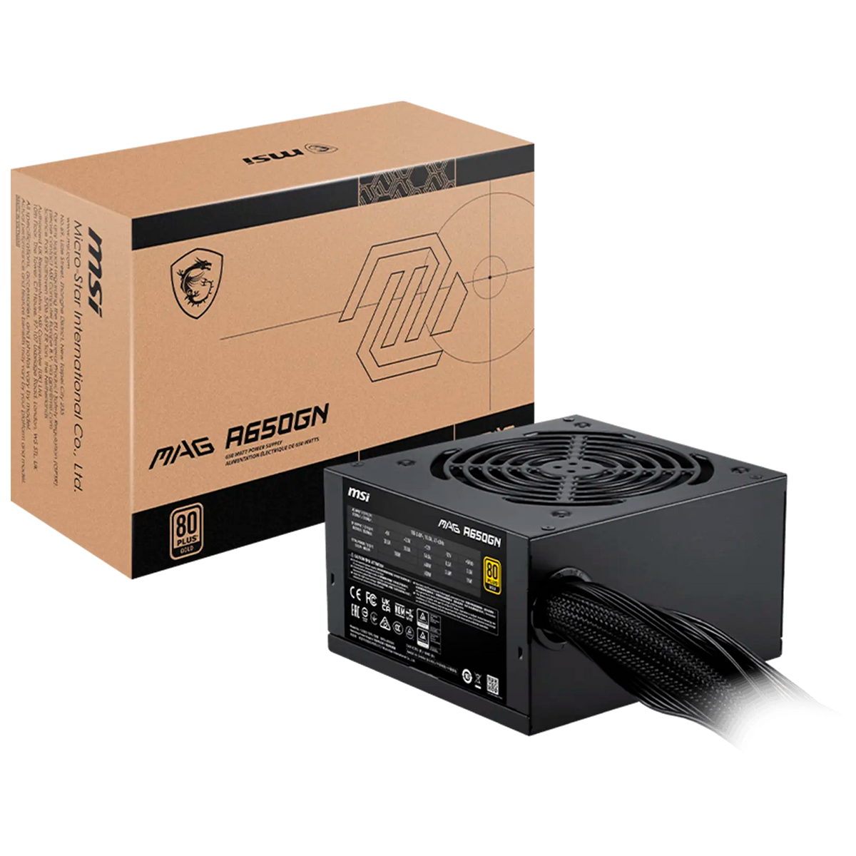 FUENTE CERTIFICADA MSI 650W MAG A650GN GOLD