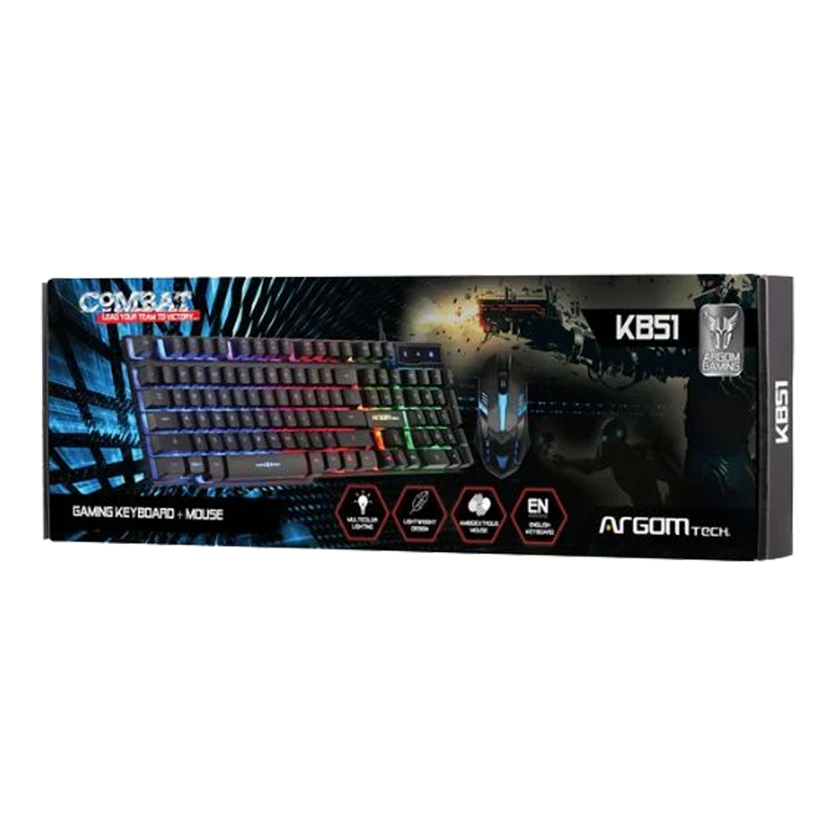 COMBO TECLADO MOUSE ARGOM GAMING COMBAT KB51