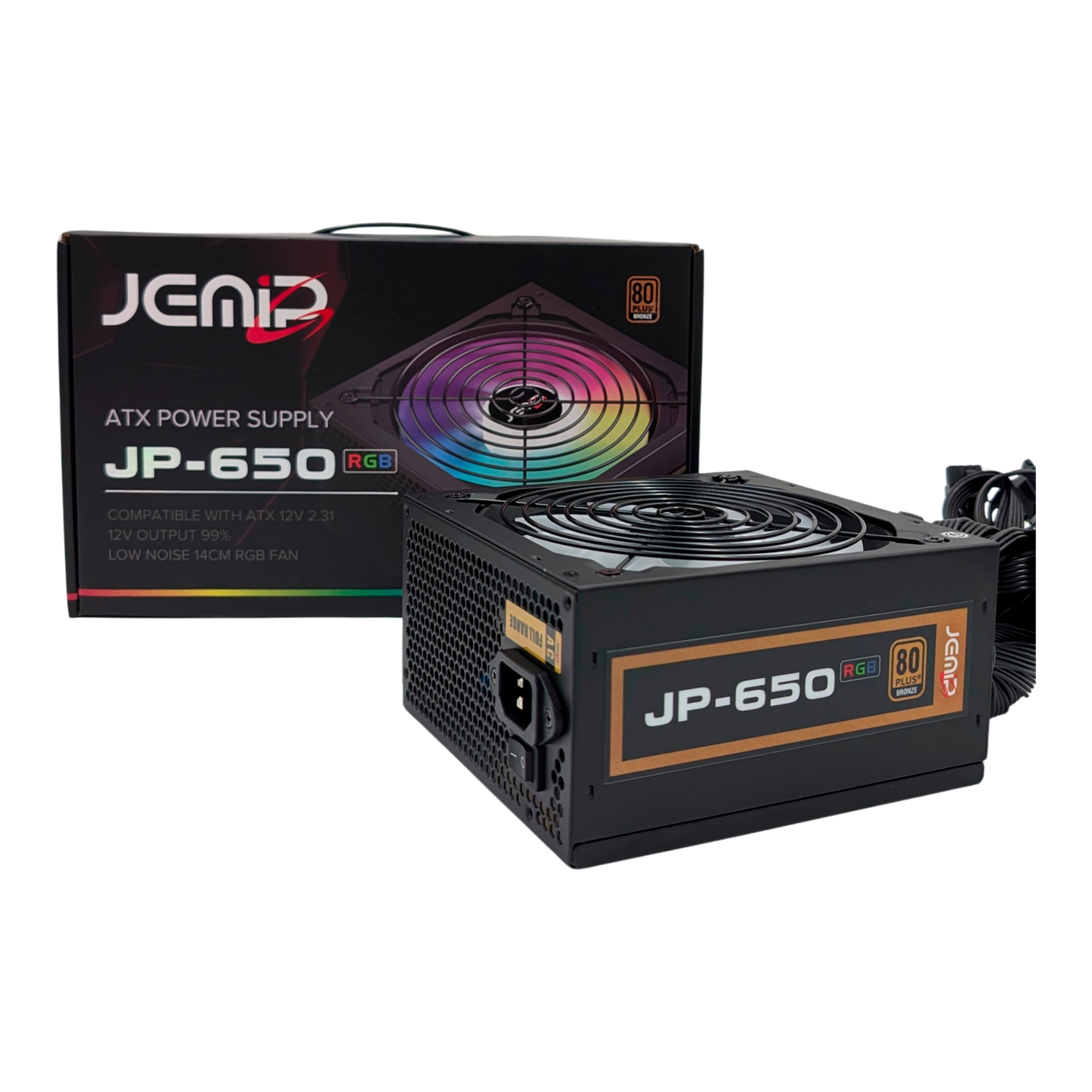 FUENTE CERTIFICADA JEMIP JP-650 ARGB 80+ BRONCE