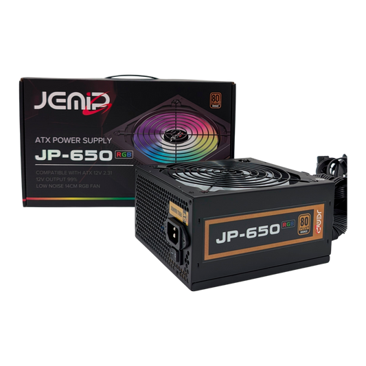 FUENTE CERTIFICADA JEMIP JP-650 ARGB 80+ BRONCE
