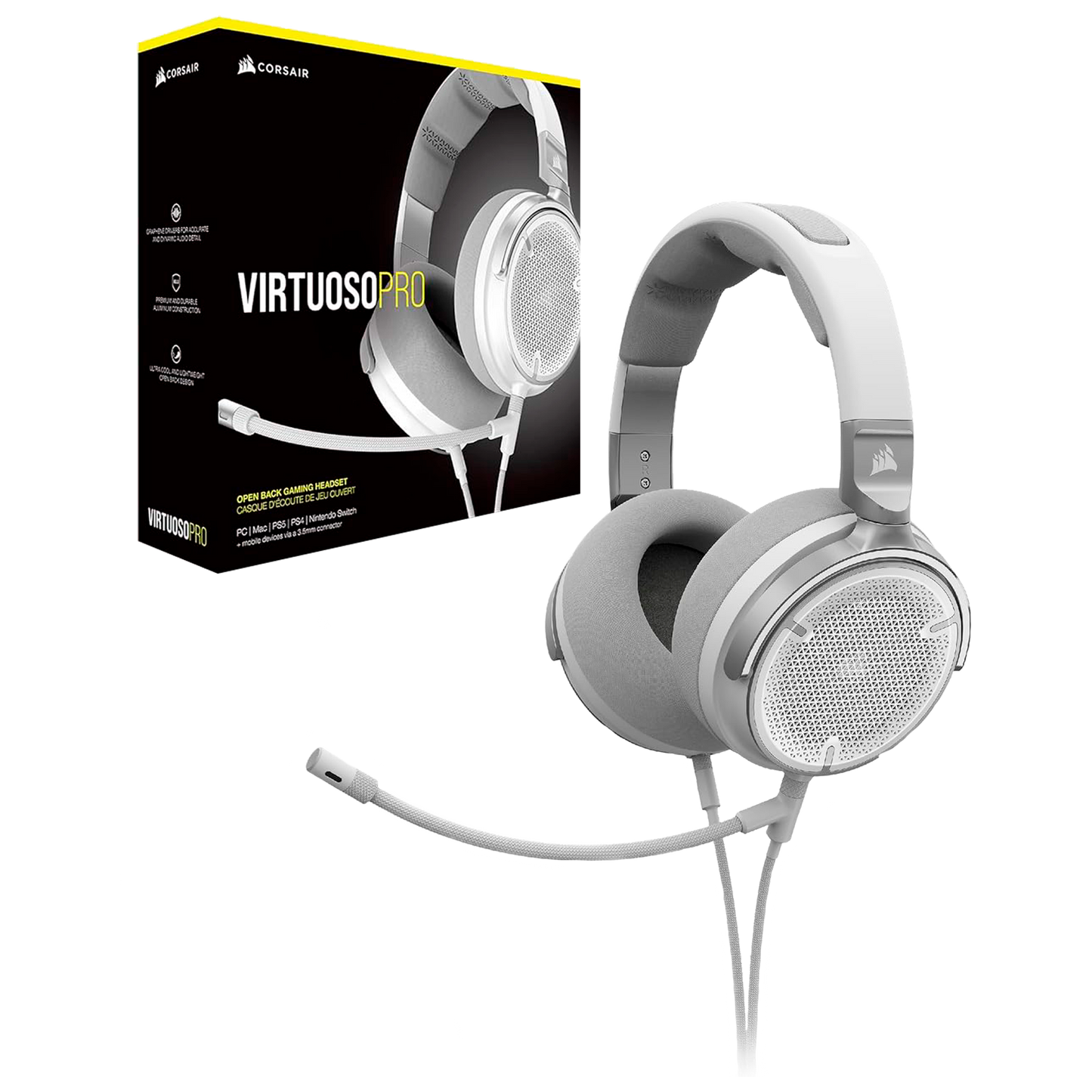 AUDIFONOS CORSAIR GAMING VIRTUOSO PRO BLANCO
