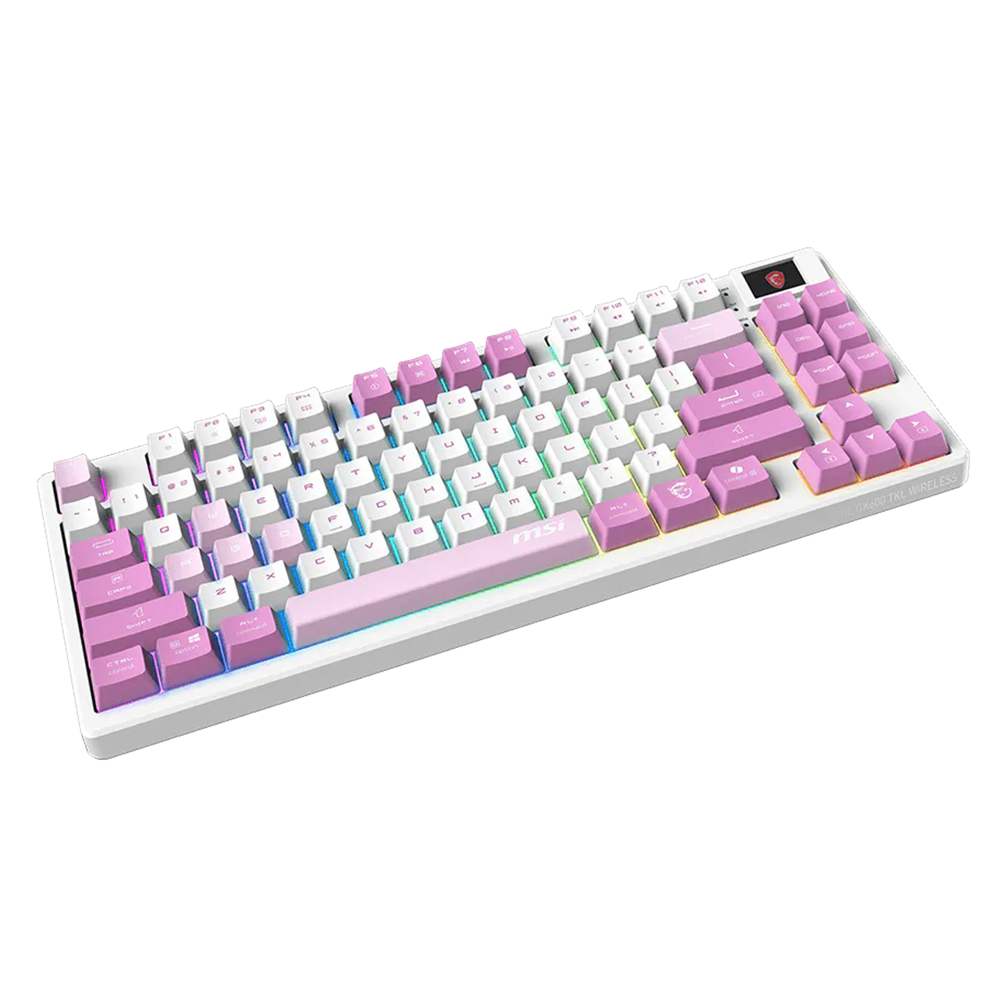 TECLADO MSI FORGE GK600 TKL WIRELESS VIOLET MECANICO