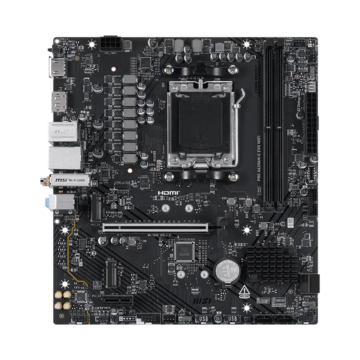 TARJETA MADRE MSI PRO A620AM-G EVO WIFI AM5