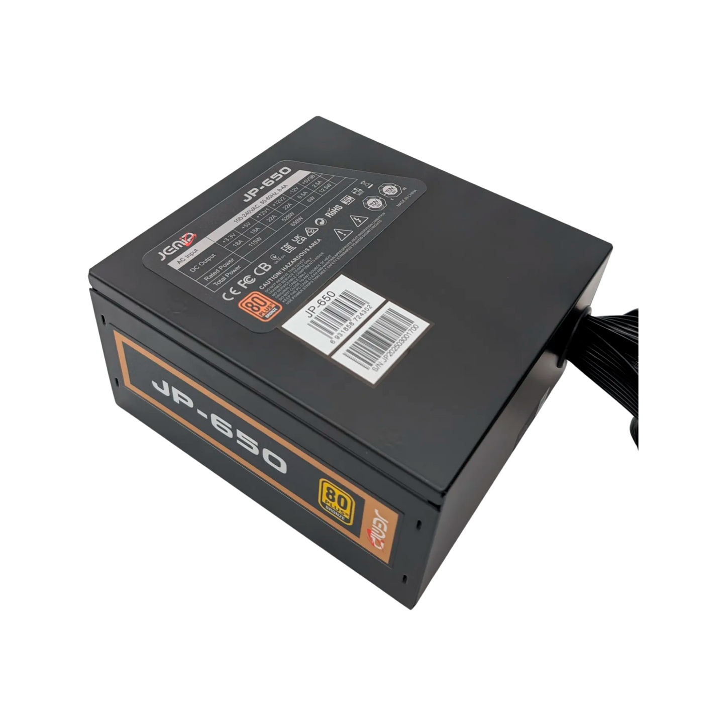 FUENTE CERTIFICADA JEMIP JP-650 80+ BRONCE