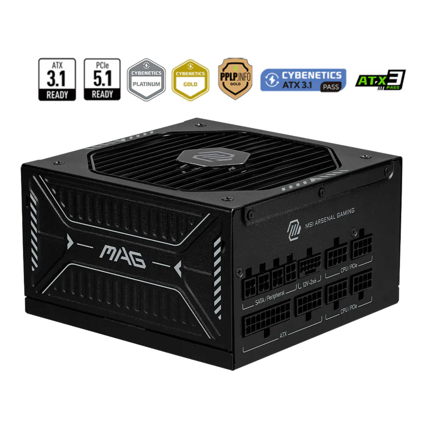 FUENTE CERTIFICADA 1000W MSI MAG A1000GLS PCIE5 GOLD