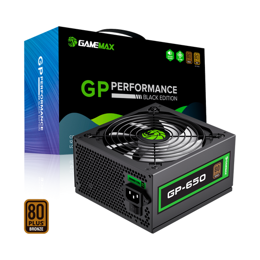 FUENTE CERTIFICADA GAMEMAX 650W GP-650 80+ BRONCE