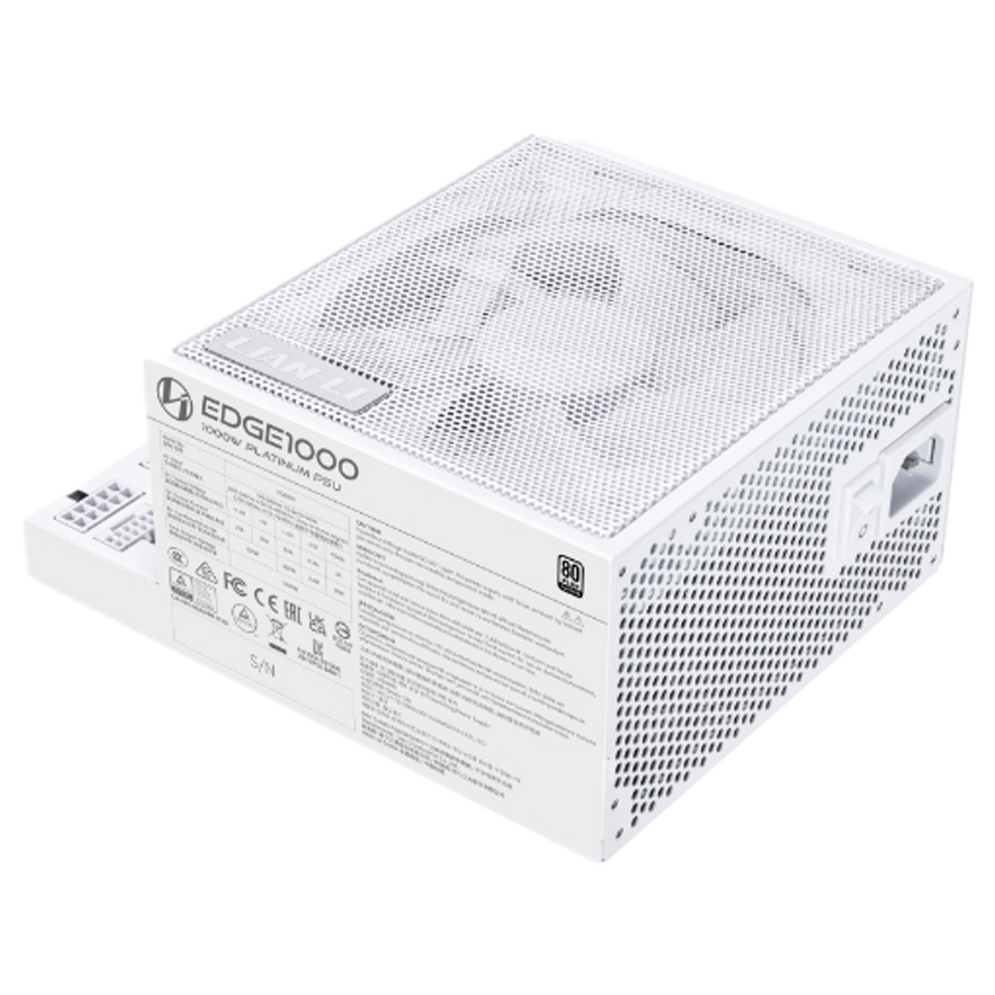 FUENTE CERTIFICADA 1000W LIAN LI EG1000P ATX 3.1 80 PLUS PLATINIUM BLANCA