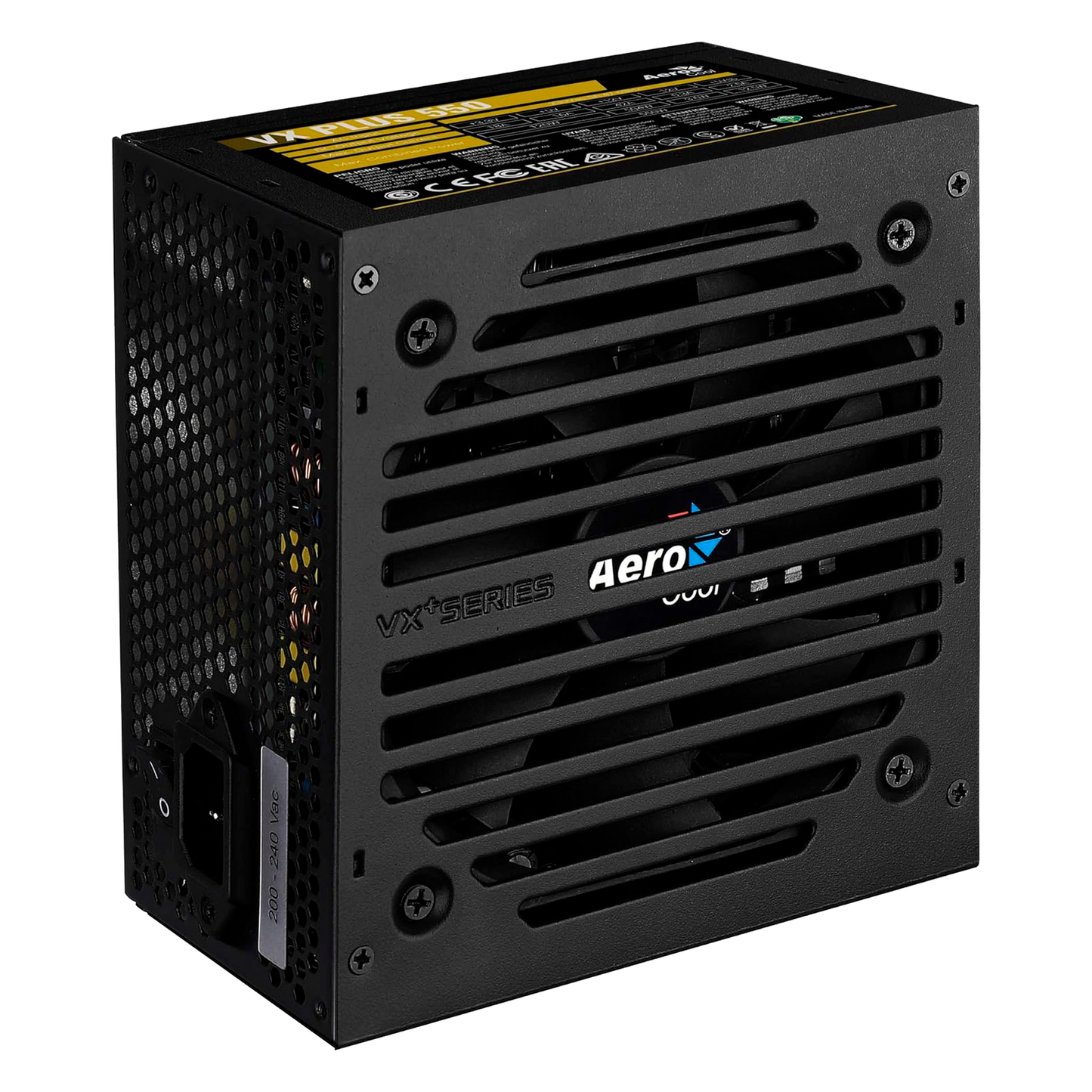 FUENTE CERTIFICADA 550W AEROCOOL VX PLUS STEALTH BRONCE